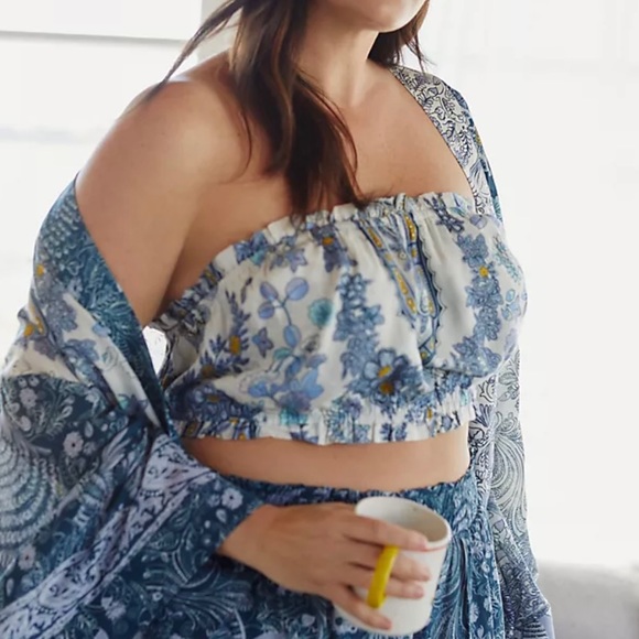 COPY - XL Petite Anthropologie 3 piece lounge set Aurora blue - Picture 2 of 8